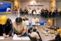 Penandatanganan MoA Tripartit FK UNIZAR dan RSUD H. Moh. Ruslan Kota Mataram sebagai Rumah Sakit Pendidikan Utama. (Foto Dok Ho/RadarBangsa.co.id)