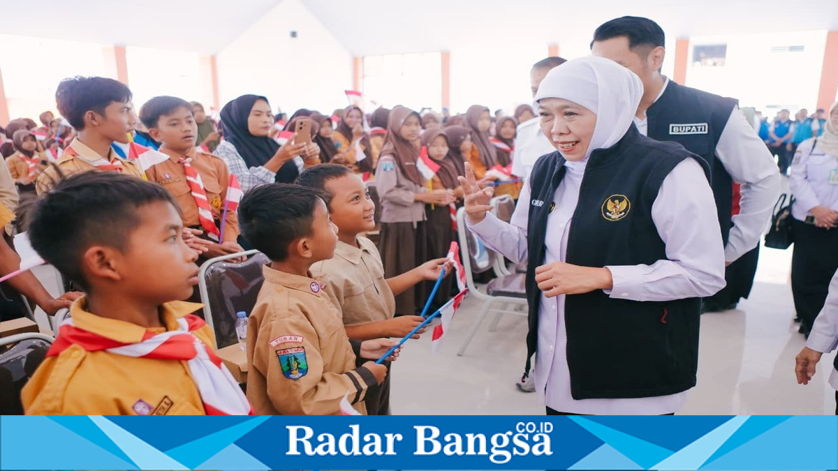 Gubernur Khofifah meninjau fasilitas Sekolah Rakyat Terintegrasi Tuban menjelang open house. (Foto Dok Ho/RadarBangsa.co.id)