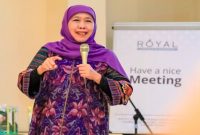 Khofifah Indar Parawansa menjadi keynote speaker pada Silaturahim HIDMAT dan IHM Muslimat NU Jawa Timur di Kota Batu, Sabtu (11/7). (Foto Dok Ho/RadarBangsa.co.id)