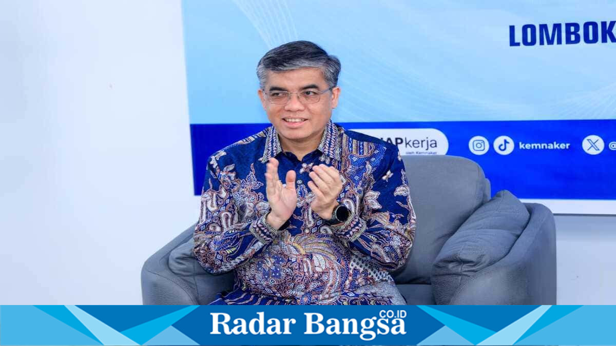 Menteri Ketenagakerjaan Yassierli menghadiri diskusi ketenagakerjaan dan pelatihan di KEK Mandalika, Lombok Tengah, Jumat (3/7/2026). (Foto Dok Ho/RadarBangsa.co.id)