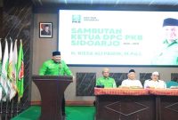 Jajaran pengurus DPC PKB Sidoarjo periode 2026–2031 usai pelantikan di kantor pusat partai, Selasa (7/7/2026), menargetkan 18 kursi DPRD dan kemenangan Pilkada 2030. (Foto Dok Ho/RadarBangsa.co.id)