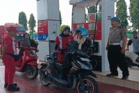 Personel Polsek Tikung melakukan Patroli Kota Presisi di SPBU, perbankan, dan Pasar Tikung, Kamis (16/7/2026), guna mengantisipasi tindak kriminal dan menjaga kamtibmas. (Foto Dok Ho/RadarBangsa.co.id)