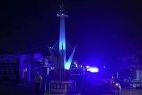Personel Polsek Laren menggelar Patroli Blue Light pada jam rawan tengah malam guna mengantisipasi kejahatan 3C, Senin malam (7/7/2026). (Foto Dok Ho/RadarBangsa.co.id)