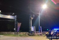 Personel Polsek Laren melaksanakan patroli Blue Light sebagai antisipasi gangguan kamtibmas terkait kegiatan warga baru PSHT di Maduran, Senin malam, 13 Juli 2026. (Foto Dok Ho/RadarBangsa.co.id)