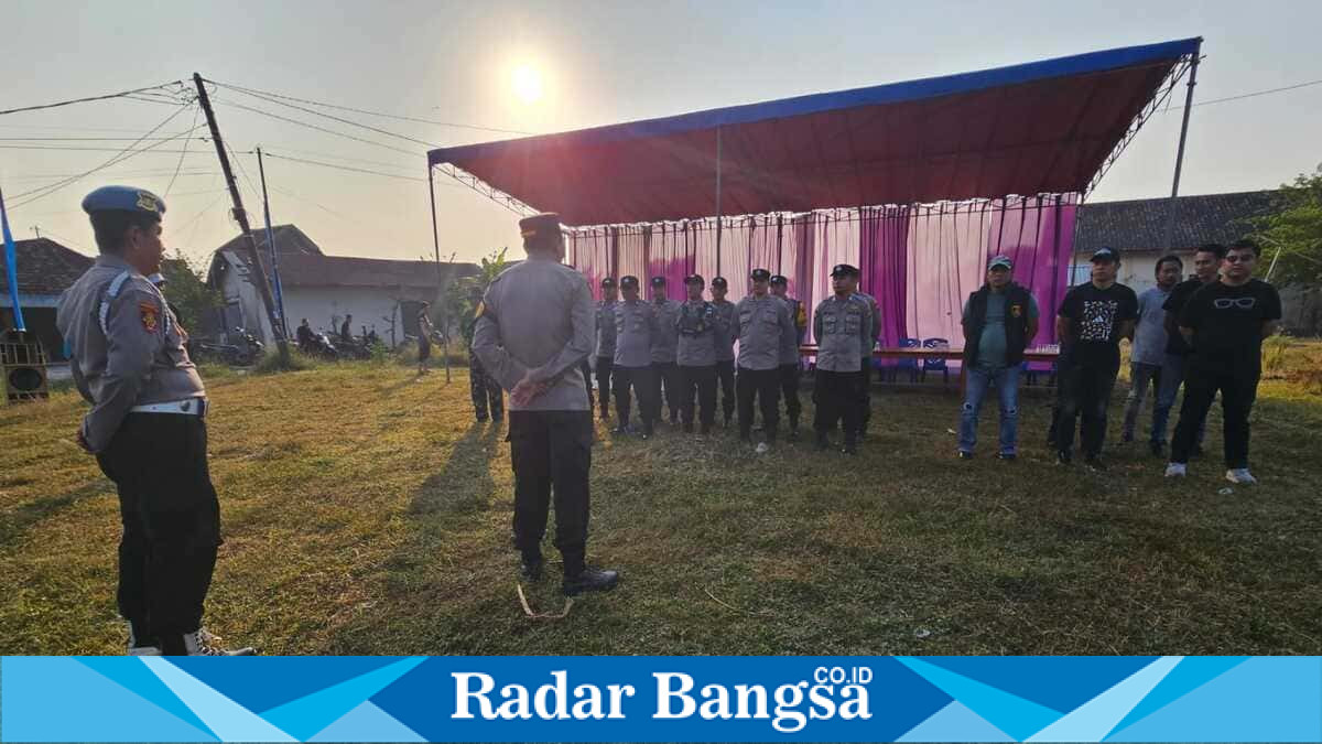 Apel kesiapan pengamanan ujian kenaikan tingkat IKSPI di Lapangan Dusun Telogogede, Desa Wonokromo, Kecamatan Tikung, Lamongan, Minggu (19/7/2026). (Foto Dok Ho/RadarBangsa.co.id)