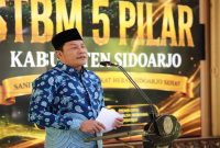 Bupati Sidoarjo Subandi menghadiri penyampaian hasil verifikasi STBM 5 Pilar oleh Kemenkes RI di Pendopo Delta Wibawa, Kamis (23/7/2026). (Foto Dok Ho/RadarBangsa.co.id)
