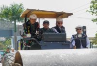 Bupati Lamongan Yuhronur Efendi membuka TMMD ke-129 Tahun 2026 di Lapangan Desa Sendangrejo, Kecamatan Ngimbang, Rabu (15/7/2026). (Foto Dok Ho/RadarBangsa.co.id)
