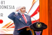 Gubernur Jatim Khofifah Indar Parawansa, Selasa (18/8/2026). (Foto Dok Ho/RadarBangsa.co.id)