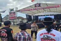 Apel pengamanan kegiatan HUT ke-81 RI di Tamanprijeg, Minggu (30/8). (Dok Ho/RadarBangsa.co.id)