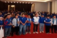 Bupati Malang Drs. H. M. Sanusi, M.M., menghadiri pelantikan Pengurus Pusat Aremania Utas Periode 2026–2030 di Cemara Ballroom Singosari, Minggu (2/8). (Foto Dok Ho/RadarBangsa.co.id)