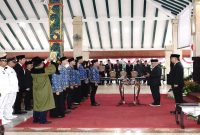 Bupati Malang Sanusi memimpin pelantikan dan pengambilan sumpah 166 pejabat administrator, pejabat fungsional, serta pengukuhan kepala sekolah di Pendopo Agung Kabupaten Malang, Senin (3/8/2026). (Foto Dok Ho/RadarBangsa.co.id).