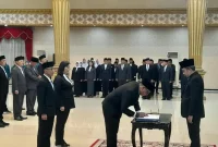 Bupati Jember Muhammad Fawait saat pelantikan dan rotasi pejabat Pemkab Jember di Pendopo Wahyawibawagraha, Jumat (28/8/2026). (Foto Dok Ho/RadarBangsa.co.id)