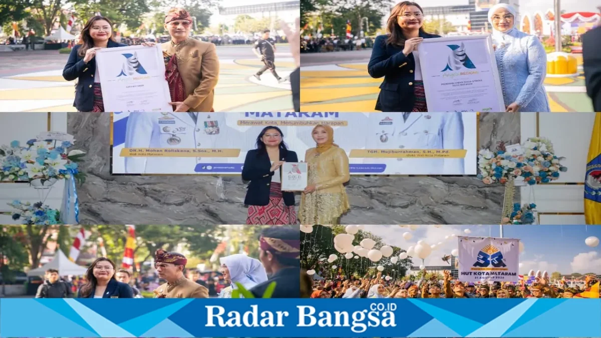 Penyerahan WSO Angels Awards di Lapangan Sangkareang, Mataram, Senin (31/8/2026). (Dok Ho/RadarBangsa.co.id)