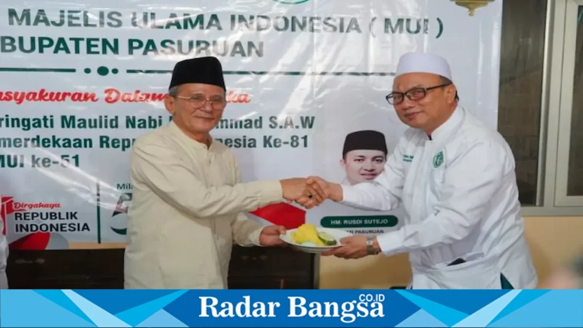Ketua MUI Kabupaten Pasuruan KH Nurul Huda menghadiri Milad ke-51 MUI di Kantor MUI Kabupaten Pasuruan, Rabu (19/8/2026). (Foto Dok Ho/RadarBangsa.co.id)