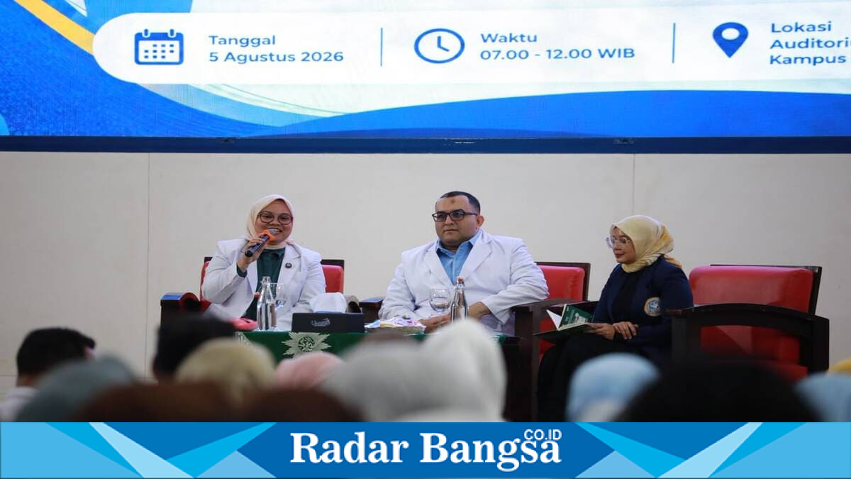Edukasi HIV kepada pelajar SMA dan SMK di Auditorium KH Ahmad Dahlan Umsida, Sidoarjo, Rabu, 5 Agustus 2026. (Foto Dok Ho/RadarBangsa.co.id)