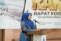 Senator Lia Istifhama saat menghadiri Rakornas FKMSB di Asrama Haji Sukolilo, Surabaya, Sabtu (8/8/2026). (Foto Dok Ho/RadarBangsa.co.id)
