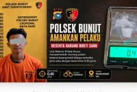 Polsek Bunut mengamankan terduga pengedar sabu beserta barang bukti di Pangkalan Bunut, Pelalawan, pertengahan Agustus 2026. (Foto Dok Ho/RadarBangsa.co.id)