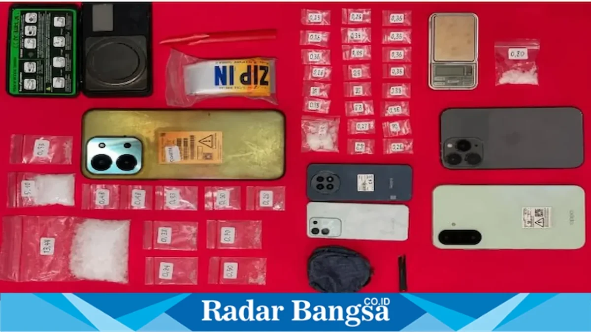 Pengungkapan kasus peredaran sabu di Kabupaten Pasuruan, (Foto Dok Ho/RadarBangsa.co.id)