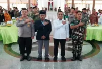 Bupati Bangkalan Lukman Hakim saat menghadiri Dialog Kebangsaan yang diinisiasi Polres Bangkalan di Kabupaten Bangkalan, Kamis (13/8/2026). (Foto Dok Ho/RadarBangsa.co.id)