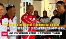 Mas Har Serahkan Kunci Motor Vario kepada Yoga, Puncak Jalan Sehat HUT RI di Desa Puguh