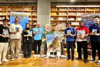 Peluncuran komik Pengantar Kebahagiaan kolaborasi JNE dan Grasindo di Gramedia Jalma Melawai, Jakarta, Rabu (12/8/2026). (Foto Dok Ho/RadarBangsa.co.id)