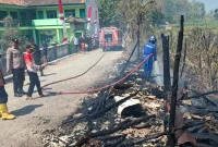 Kebakaran lahan tebu di Dusun Pandak, Desa Jatipandak, Kecamatan Sambeng, Lamongan, Minggu (23/8). (Foto Dok Ho/RadarBangsa.co.id)