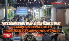Tasyakuran HUT RI ke-81 dan Maulid Nabi Digelar di Kampung Kewayuhan Kendal, Warga Antusias