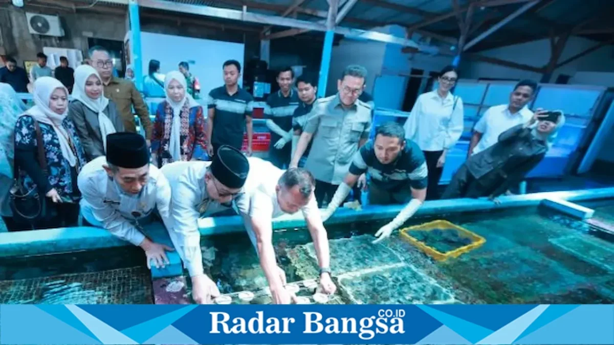 Mendag Budi Santoso saat melepas ekspor koral Banyuwangi ke AS, Jumat (28/8). (Dok Ho/RadarBangsa.co.id)
