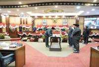 Rapat paripurna DPRD Sidoarjo saat menyepakati KUA-PPAS Perubahan Tahun Anggaran 2026 di Sidoarjo, Sabtu (15/8/2026). (Foto Dok Ho/RadarBangsa.co.id)