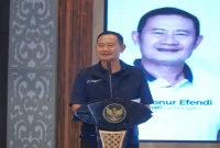 Bupati Lamongan Yuhronur Efendi membuka Offline Session Megpreneur 2026 di Aula Gajah Mada Pemkab Lamongan, Rabu (26/8/2026). (Foto Dok Ho/RadarBangsa.co.id)