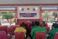 Kapolsek Tikung IPTU Fahrur Rozi menghadiri Musyawarah Kecamatan (Muscam) KNPI tingkat Kecamatan Tikung di Pendopo Kecamatan Tikung, Lamongan, Rabu (12/8/2026). (Foto Dok Ho/RadarBangsa.co.id)