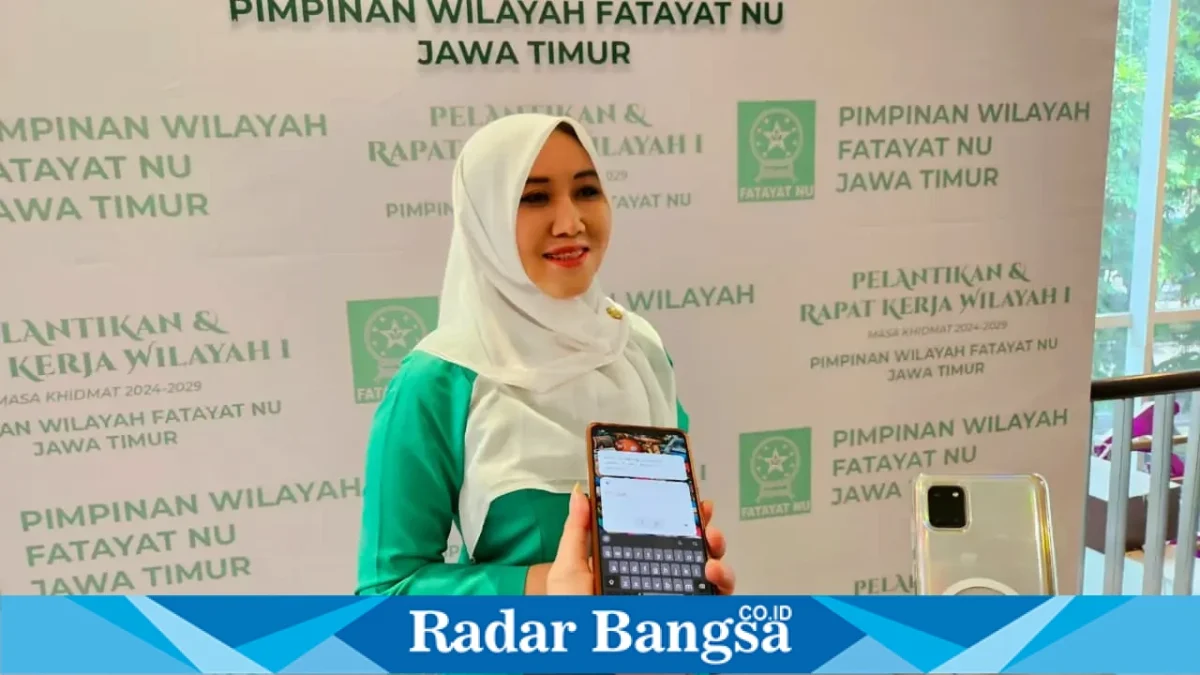 Dr. Lia Istifhama, Wakil Ketua PW Fatayat NU Jawa Timur, membahas peran perempuan dan arah masa depan NU. (Foto Dok Ho/RadarBangsa.co.id)