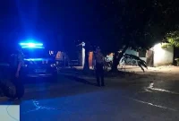 Polsek Laren melaksanakan patroli Blue Light di sepanjang jalur Laren-Petiyin, Selasa (25/8/2026). (Foto Dok Ho/RadarBangsa.co.id)
