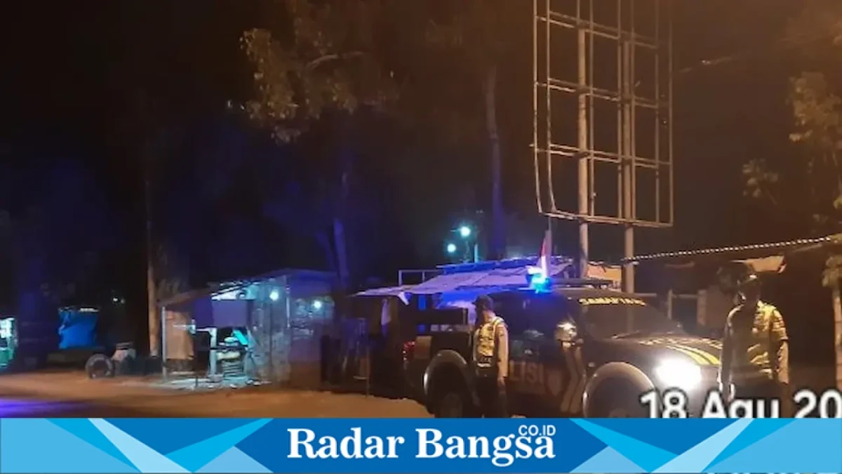 Patroli Blue Light anggota Polsek Tikung di wilayah hukum Polsek Tikung, Selasa (18/8/2026). (Foto Dok Ho/RadarBangsa.co.id)