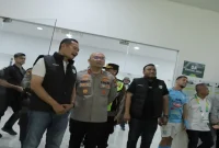 Bupati dan Kapolres Lamongan saat menghadiri dan mengamankan laga Persela vs PSPS di Stadion Surajaya, Sabtu (29/8/2026). (Dok Ho/RadarBangsa.co.id)
