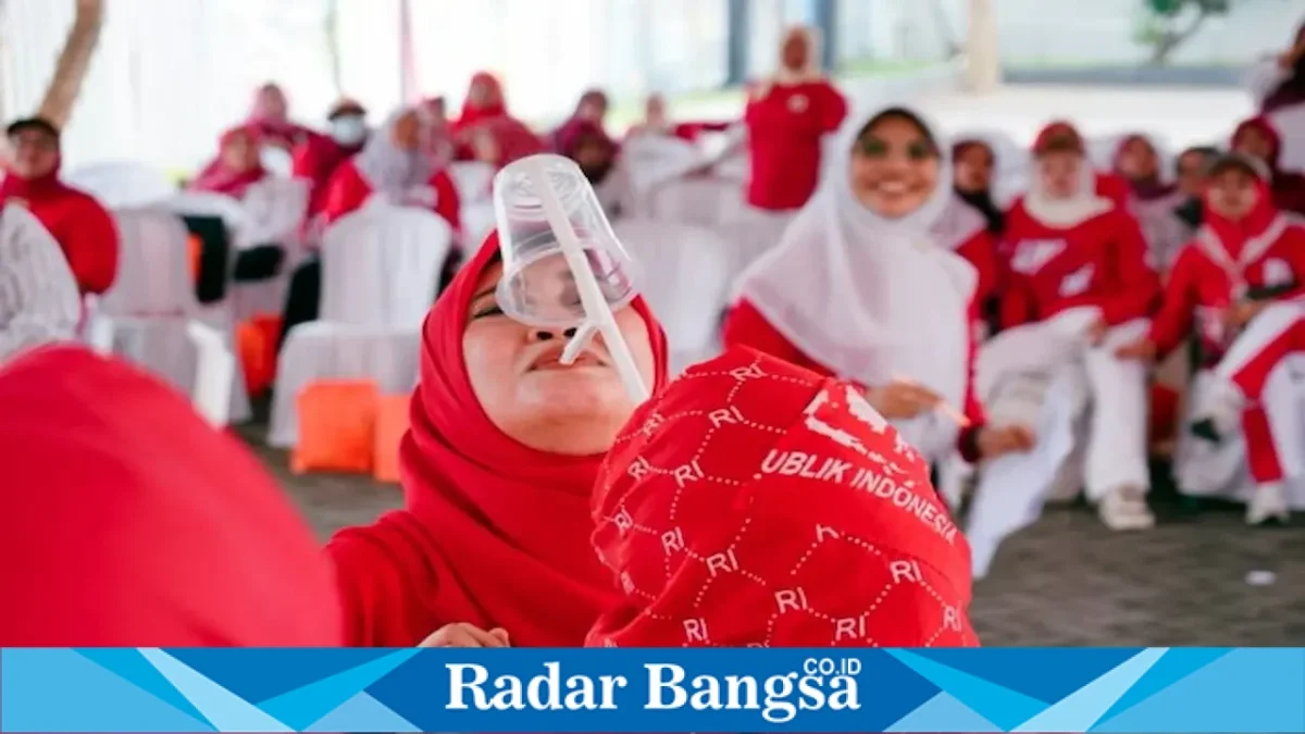 Senam bersama dan fun games Perwosi Kabupaten Pasuruan bersama RSUD Grati di Halaman RSUD Grati, Sabtu (15/8/2026). (Foto Dok Ho/RadarBangsa.co.id)