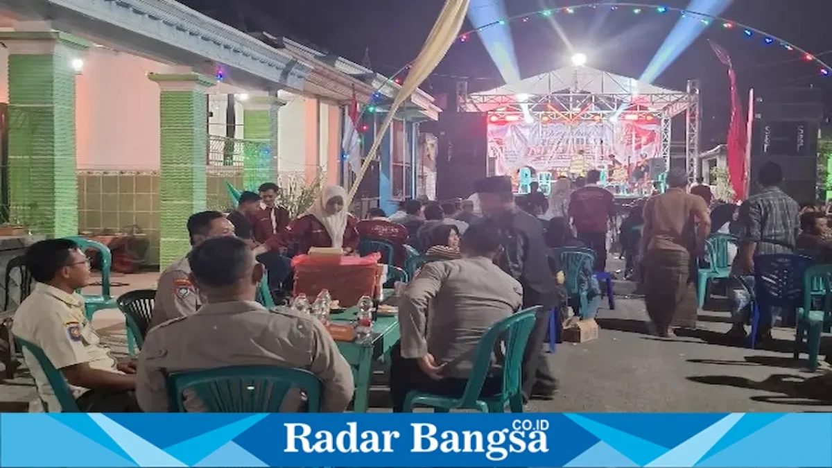 Polsek Tikung saat mengamankan pensi elektun HUT RI ke-81, Sabtu (29/8/2026). (Dok Ho/RadarBangsa.co.id)