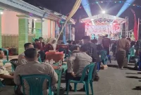 Polsek Tikung saat mengamankan pensi elektun HUT RI ke-81, Sabtu (29/8/2026). (Dok Ho/RadarBangsa.co.id)