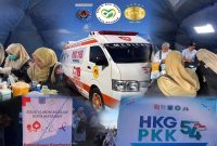 Civitas hospitalia RSUD H. Moh. Ruslan Mataram mengikuti Senam Bersama HKG PKK ke-54 di Lapangan Karang Pule, Kota Mataram, Minggu (9/8/2026). (Foto Dok Ho/RadarBangsa.co.id)