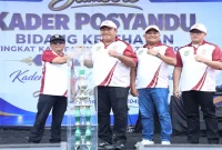 Bupati Asahan Taufik Zainal Abidin membuka Jambore Kader Posyandu XIII Tahun 2026 di Kisaran, Minggu (13/09/2026). (Foto Dok Ho/RadarBangsa.co.id)