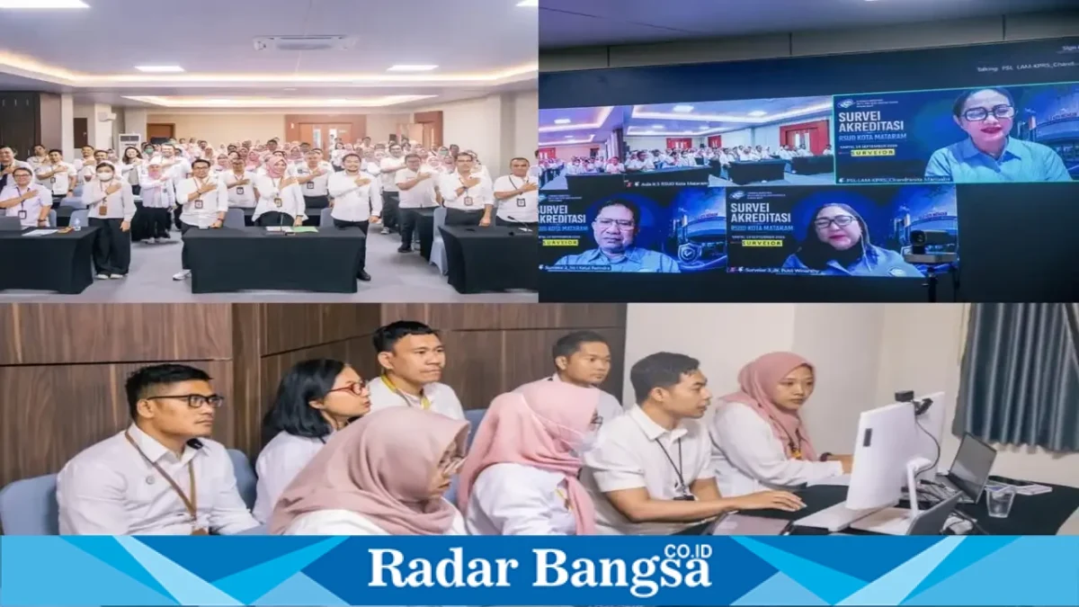Direktur RSUD H. Moh. Ruslan Kota Mataram dr. Hj. NK. Eka Nurhayati membuka rangkaian survei akreditasi LAM-KPRS, Sabtu (19/9/2026). (Dok. Ho/RadarBangsa.co.id)