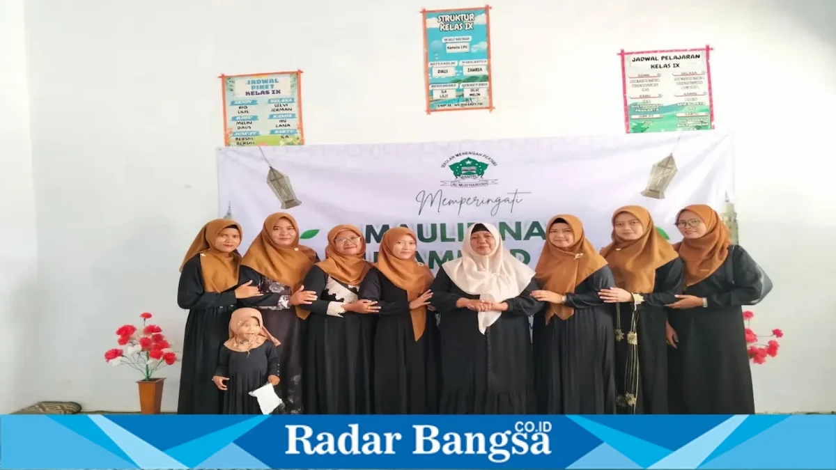 Peringatan Maulid Nabi Muhammad SAW digelar SMP Modhariyah Banangkah, Bangkalan, Sabtu (12/9/2026). (Foto Dok Ho/RadarBangsa.co.id)