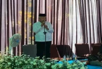 Bupati Malang Drs. H. M. Sanusi MM saat menghadiri Peringatan Maulid Nabi Muhammad SAW di Pondok Pesantren Roudlotul Muttaqin, Desa Codo, Kecamatan Wajak, Minggu (6/9). (Foto Dok Ho/RadarBangsa.co.id)