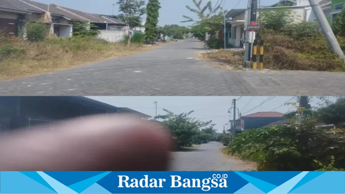 Permukiman Griya Permata Insani (GPI), Kecamatan Tikung, Lamongan, tampak masih terdapat rumah tanpa bendera setengah tiang, Rabu (30/9/2026). (Dok. Ho/RadarBangsa.co.id)