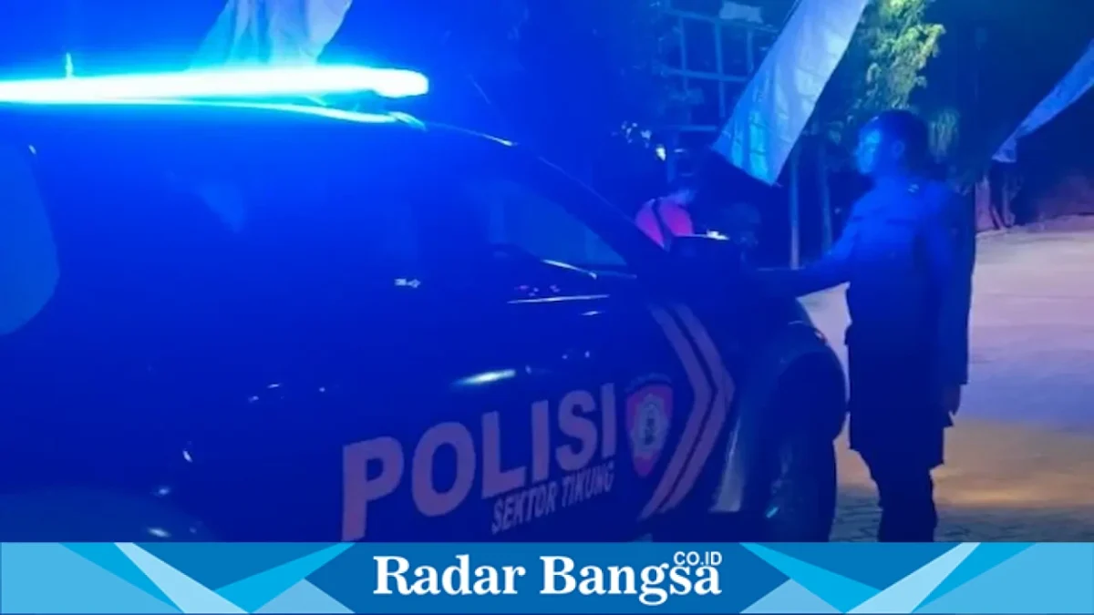 Polsek Tikung menggelar Blue Light Patrol di sejumlah titik rawan, Kamis (10/9/2026). (Foto Dok Ho/RadarBangsa.co.id)