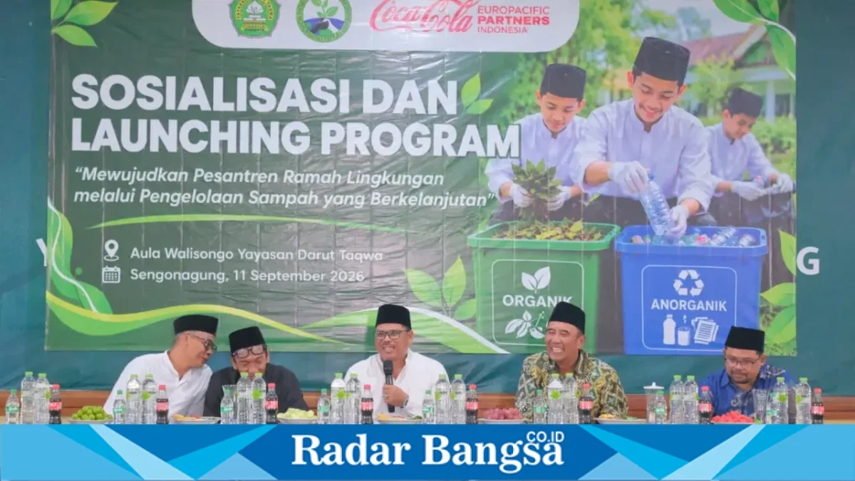 Program Pesantren Ramah Lingkungan diluncurkan di Ponpes Ngalah Pasuruan, Jumat (11/9/2026). (Foto Dok Ho/RadarBangsa.co.id)