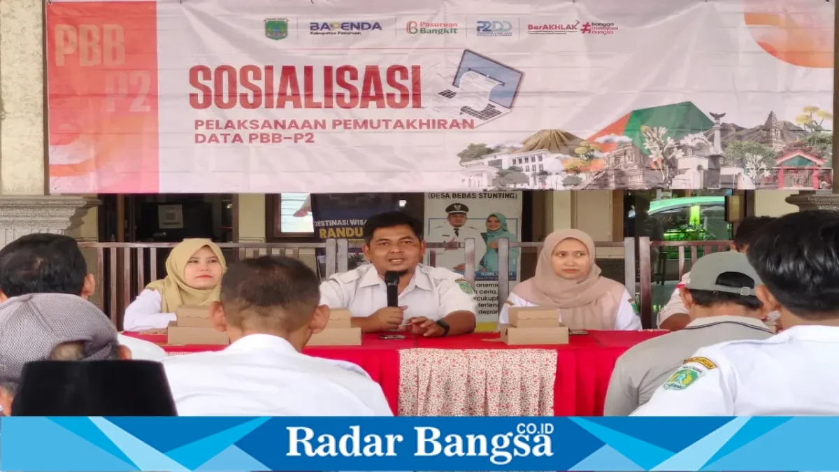 Sosialisasi pemutakhiran PBB-P2 di Balai Desa Randupitu, Rabu (9/9/2026). (Foto Dok Ho/RadarBangsa.co.id)