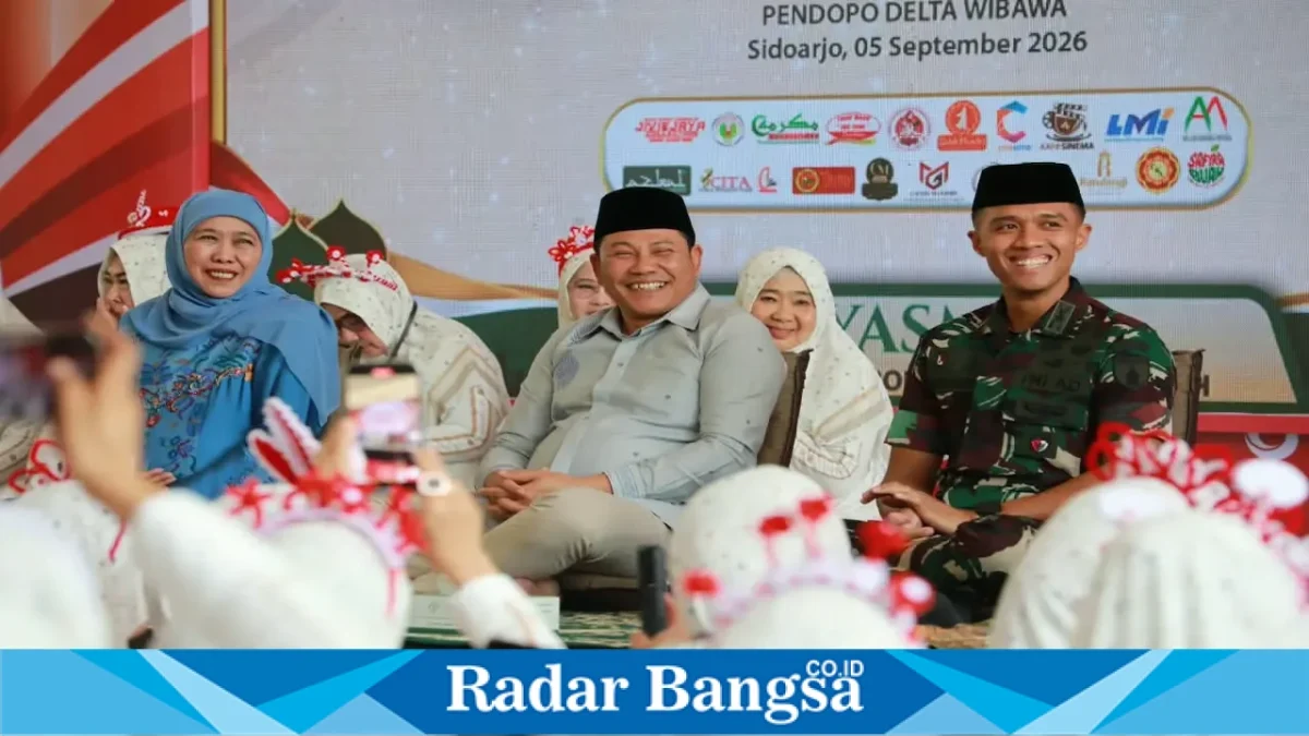 Bupati Sidoarjo Subandi menghadiri Dzikir, Doa Bersama dan Sholawat bersama Al Yasmin, Sabtu (5/9/2026). (Foto Dok Ho/RadarBangsa.co.id)