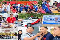 Peserta Workshop Nasional MATRIX mengikuti simulasi tanggap darurat bencana di RTH Pagutan dan RSUD H. Moh. Ruslan Kota Mataram, Selasa (15/9/2026). (Dok. Ho/RadarBangsa.co.id)