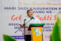 Bupati Pasuruan HM Rusdi Sutejo menghadiri kegiatan baksos medis RSUD Bangil, Rabu (16/9/2026). (Dok. Ho/RadarBangsa.co.id)
